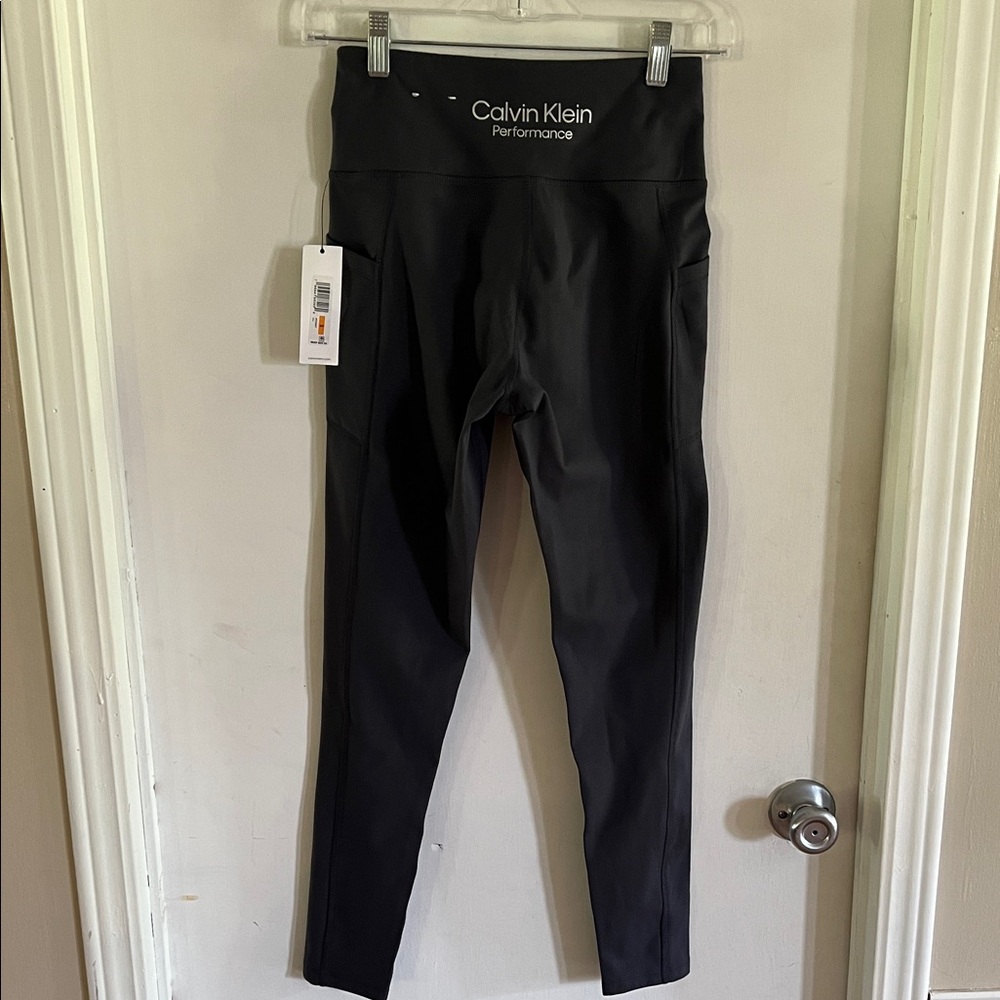 Calvin Klein Performance Charcoal Leggings - Picture 2 of 5